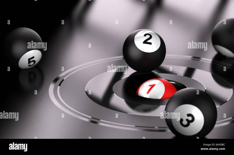 conceptual-3d-render-image-with-depth-of-field-blur-effect-red-ball-JAHDBC